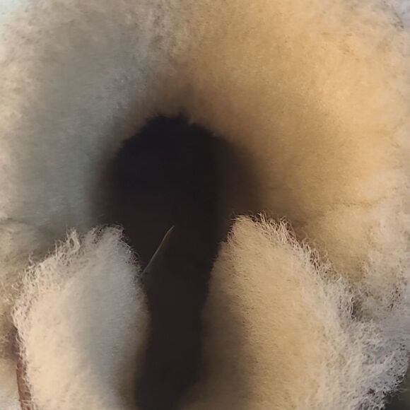 UGG Naiyah Suede Tie Back Boots Chestnut Tan Size 8 - Picture 11 of 16